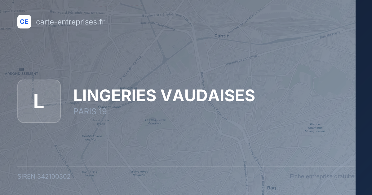 LINGERIES VAUDAISES — 342100302 — fiche entreprise