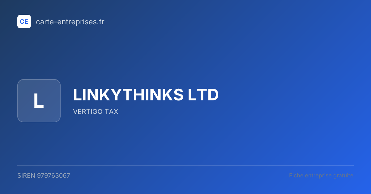 LINKYTHINKS LTD — 979763067 — fiche entreprise