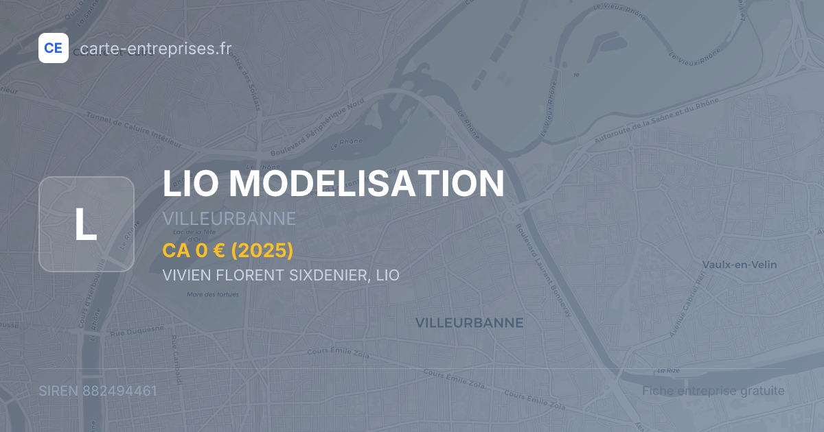LIO MODELISATION — 882494461 — fiche entreprise