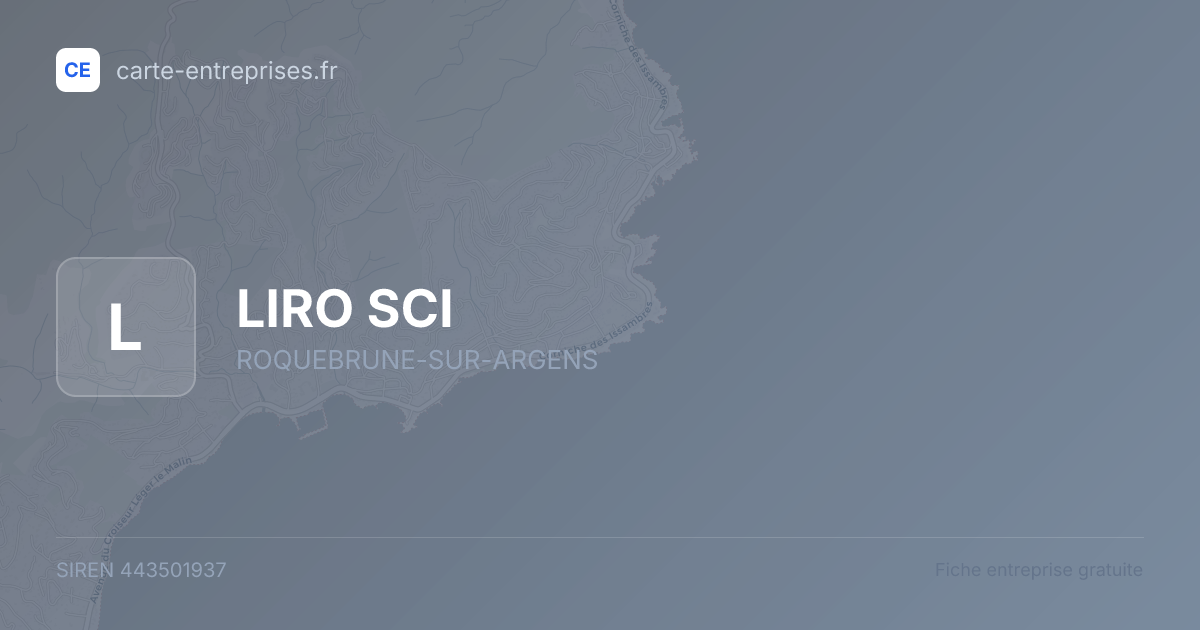 LIRO SCI — 443501937 — fiche entreprise