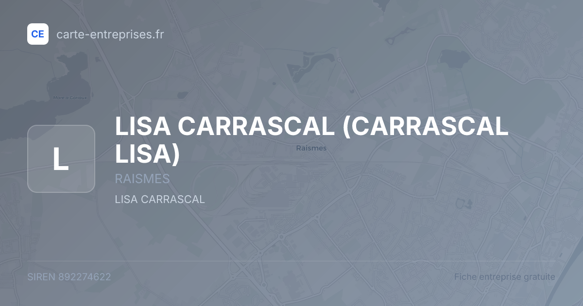 LISA CARRASCAL (CARRASCAL LISA) — 892274622 — fiche entreprise