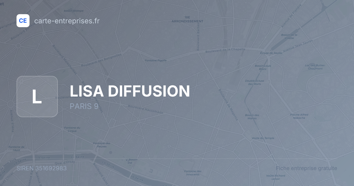 LISA DIFFUSION — 351692983 — fiche entreprise