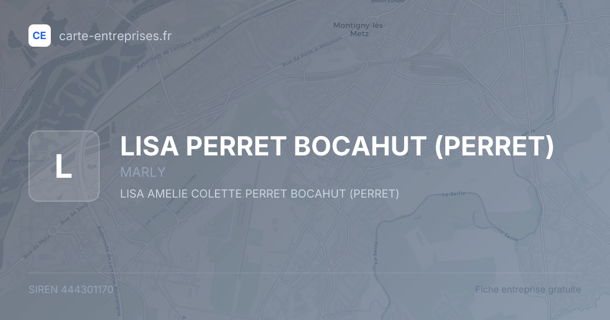 LISA PERRET BOCAHUT (PERRET) — 444301170 — fiche entreprise