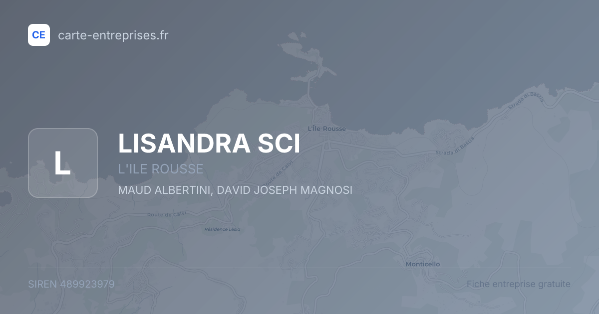 LISANDRA SCI — 489923979 — fiche entreprise