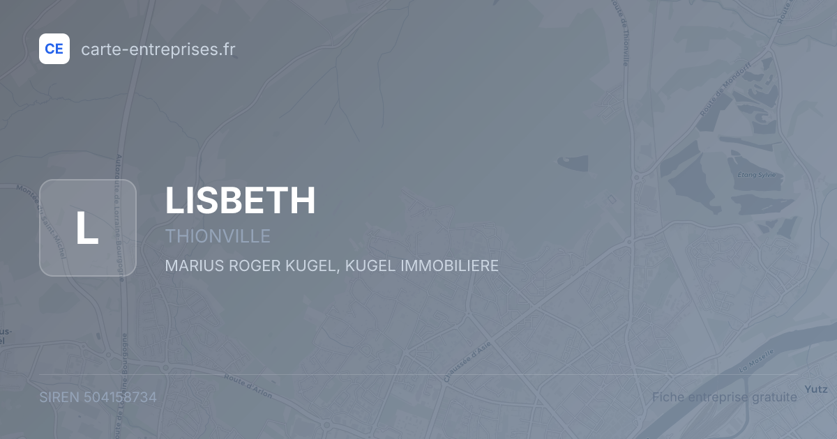 LISBETH — 504158734 — fiche entreprise