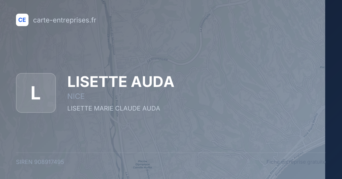 LISETTE AUDA — 908917495 — fiche entreprise