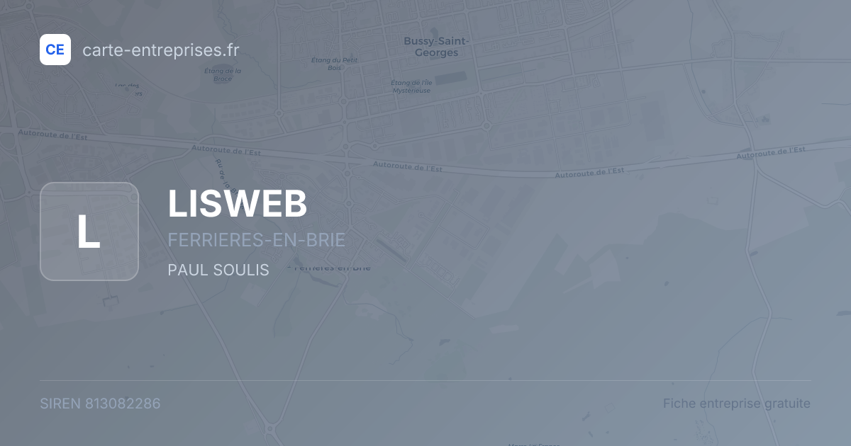 LISWEB — 813082286 — fiche entreprise