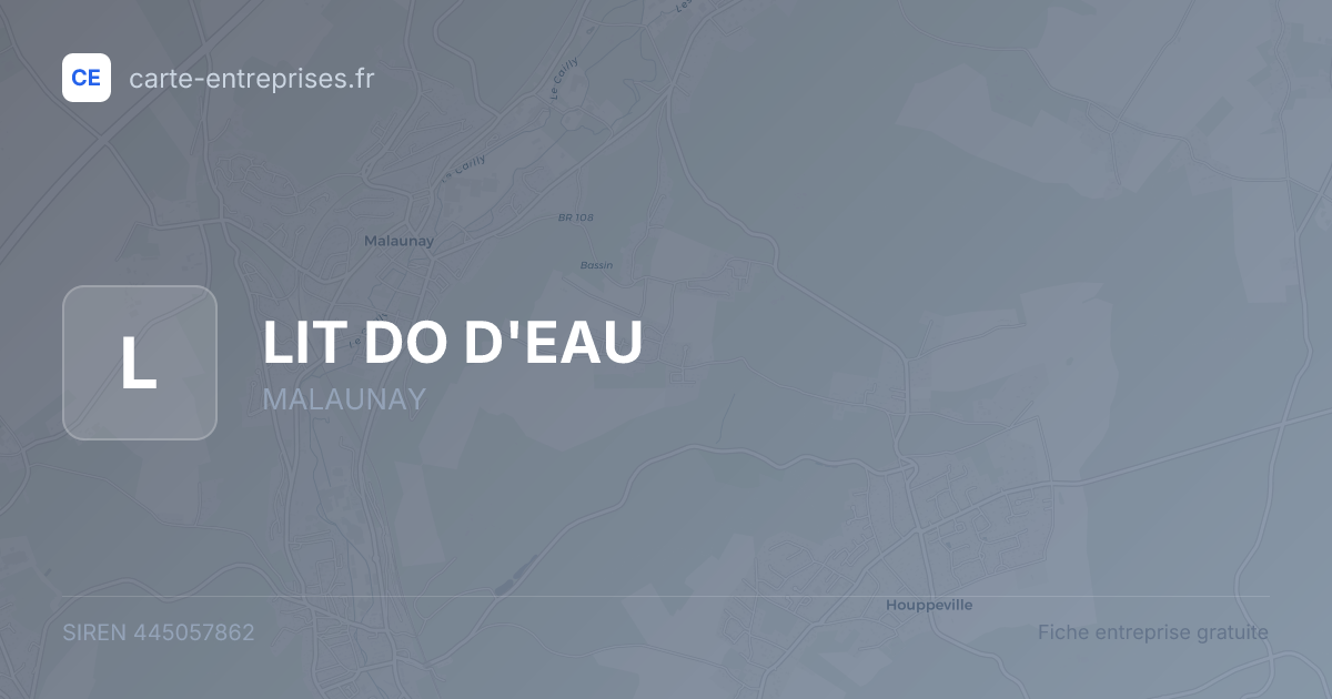 LIT DO D'EAU — 445057862 — fiche entreprise