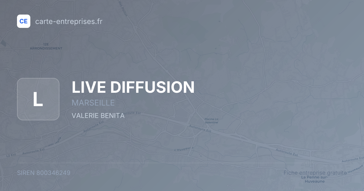 LIVE DIFFUSION — 800346249 — fiche entreprise