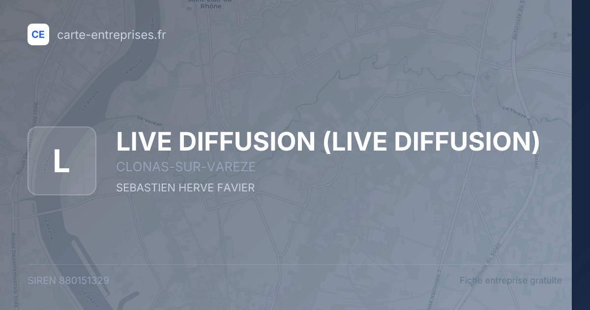 LIVE DIFFUSION — 880151329 — fiche entreprise