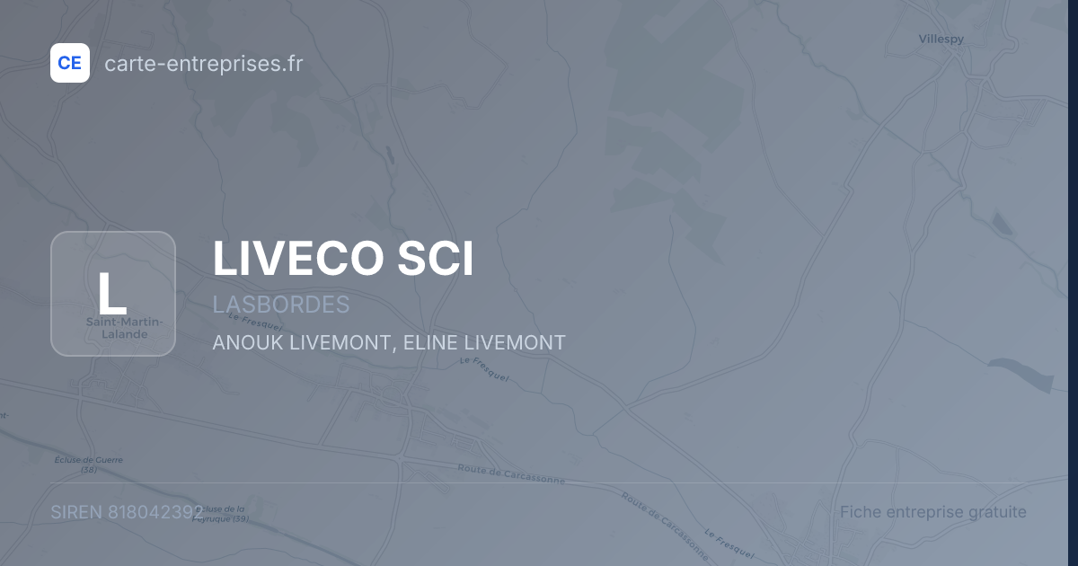 LIVECO SCI — 818042392 — fiche entreprise