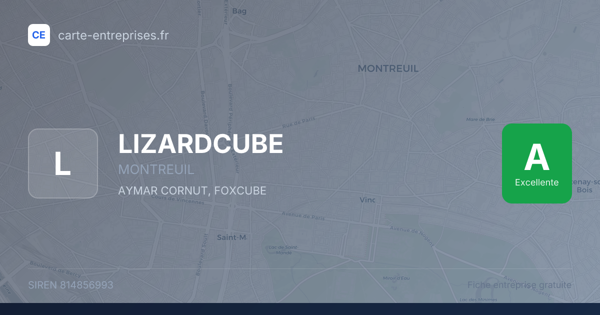 LIZARDCUBE — 814856993 — fiche entreprise