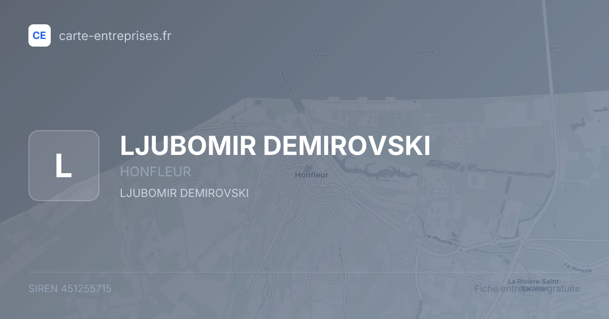 LJUBOMIR DEMIROVSKI — 451255715 — fiche entreprise