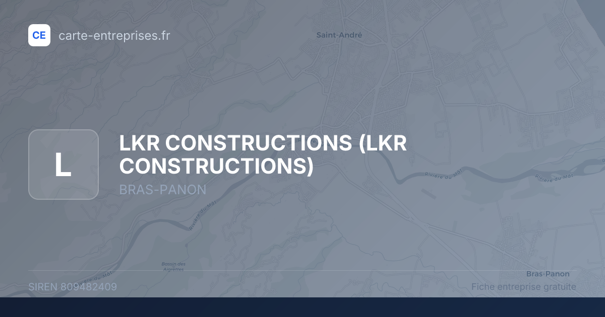 LKR CONSTRUCTIONS — 809482409 — fiche entreprise