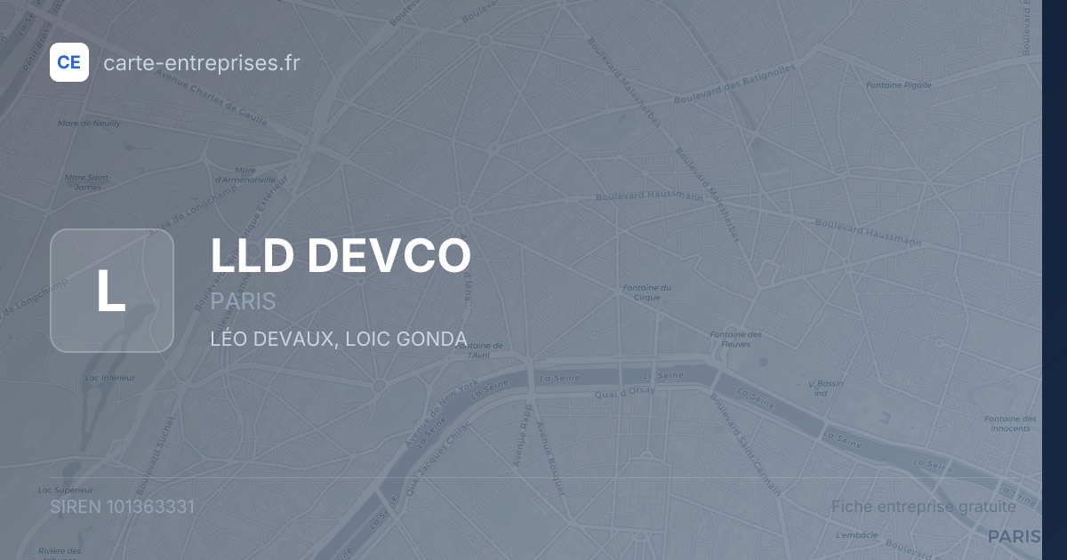LLD DEVCO — 101363331 — fiche entreprise