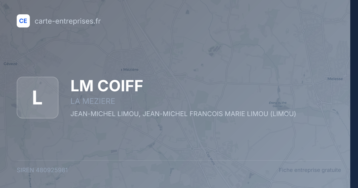 LM COIFF — 480925981 — fiche entreprise