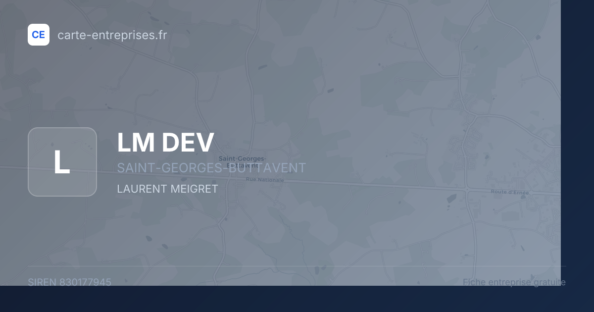 LM DEV — 830177945 — fiche entreprise
