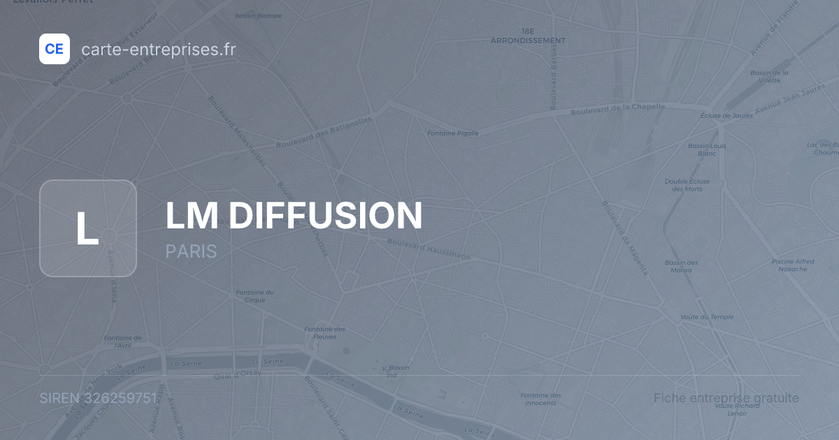 LM DIFFUSION — 326259751 — fiche entreprise