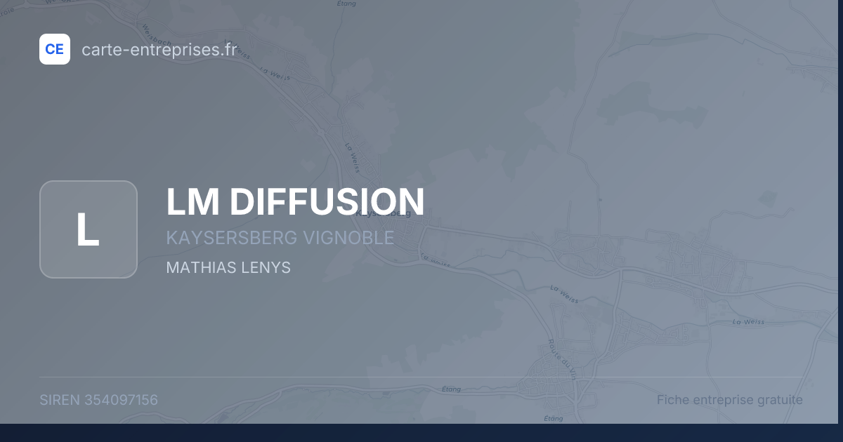 LM DIFFUSION — 354097156 — fiche entreprise