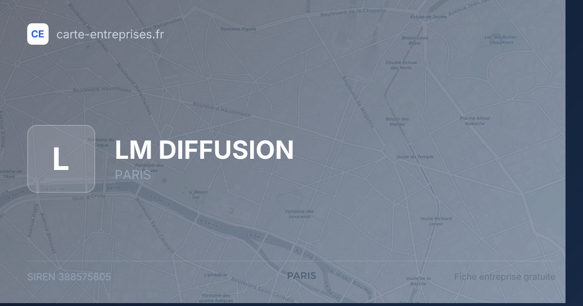 LM DIFFUSION — 388575805 — fiche entreprise
