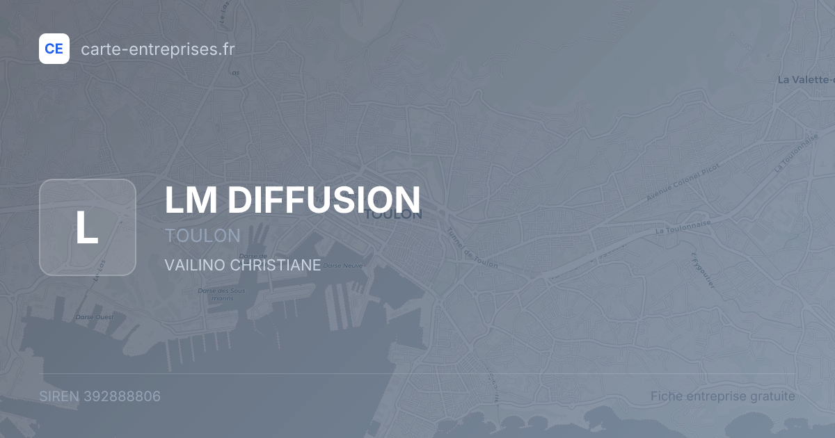 LM DIFFUSION — 392888806 — fiche entreprise