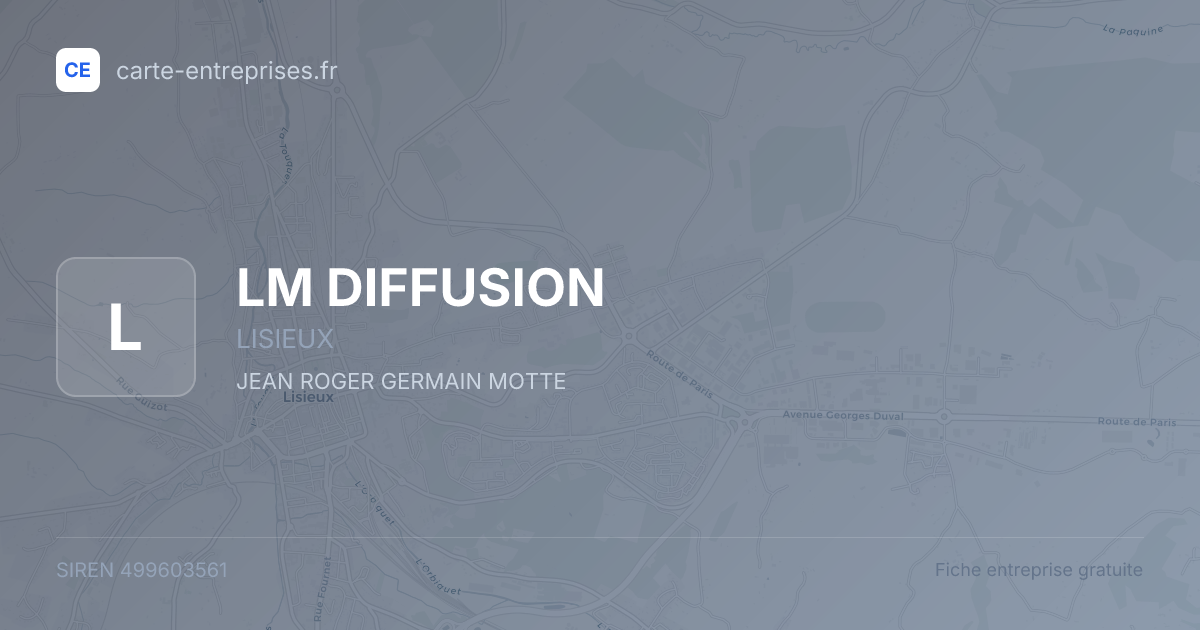 LM DIFFUSION — 499603561 — fiche entreprise
