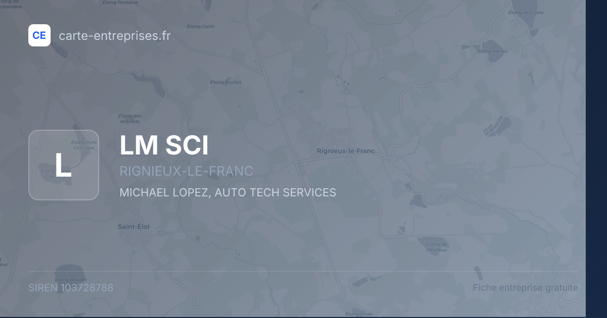 LM SCI — 103728788 — fiche entreprise