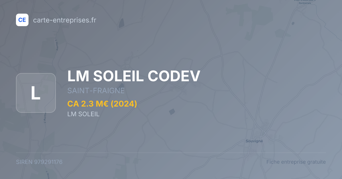 LM SOLEIL CODEV — 979291176 — fiche entreprise
