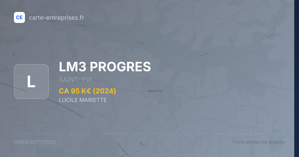 LM3 PROGRES — 807717053 — fiche entreprise