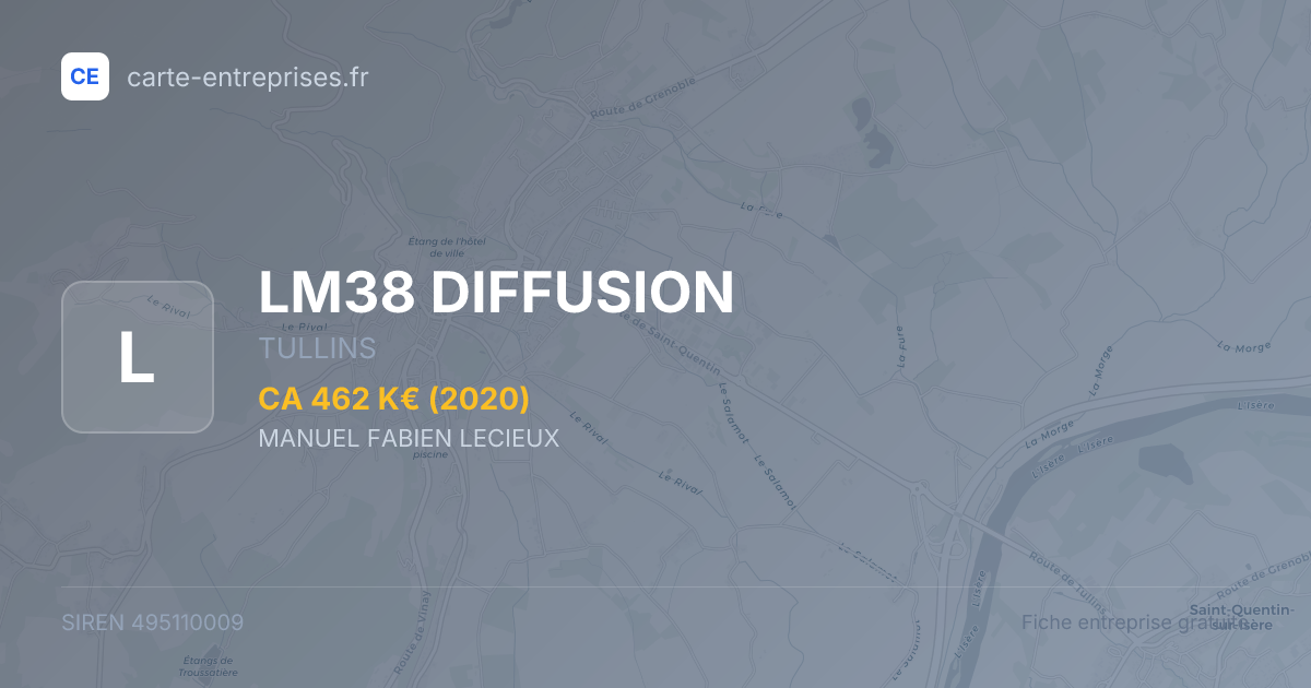 LM38 DIFFUSION — 495110009 — fiche entreprise