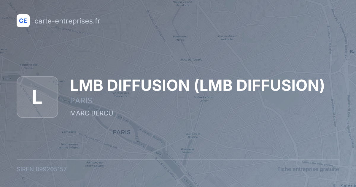 LMB DIFFUSION — 899205157 — fiche entreprise