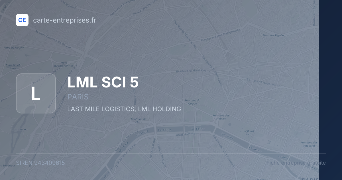LML SCI 5 — 943409615 — fiche entreprise