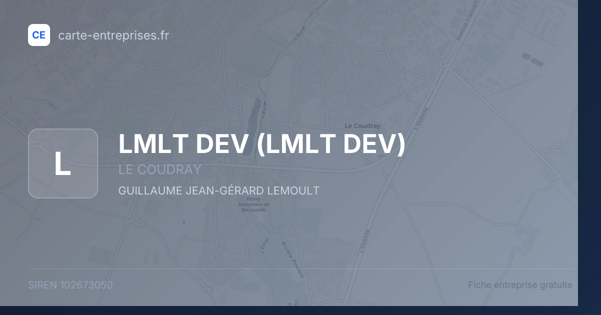 LMLT DEV — 102673050 — fiche entreprise