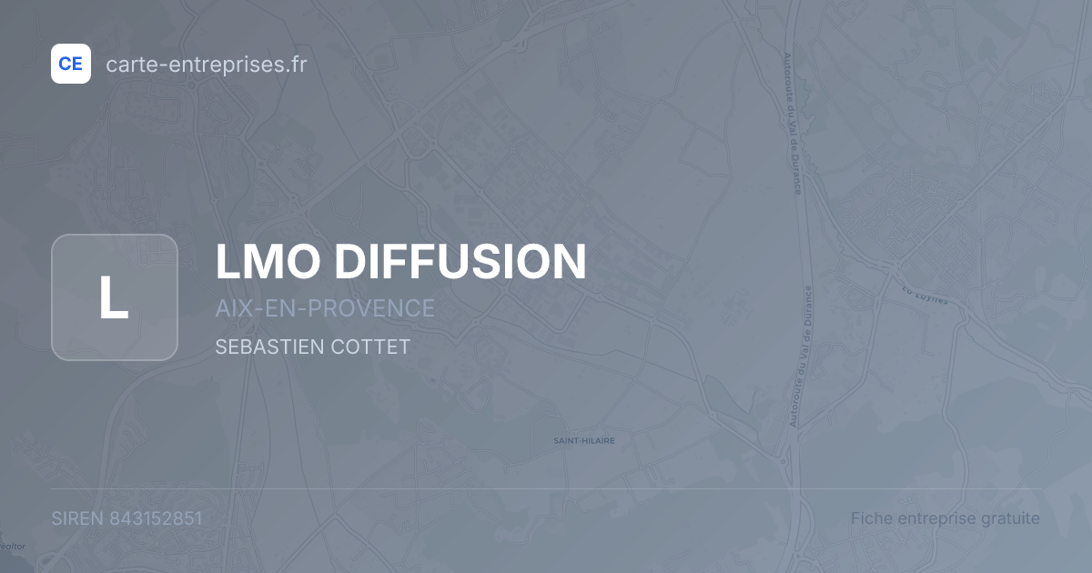 LMO DIFFUSION — 843152851 — fiche entreprise