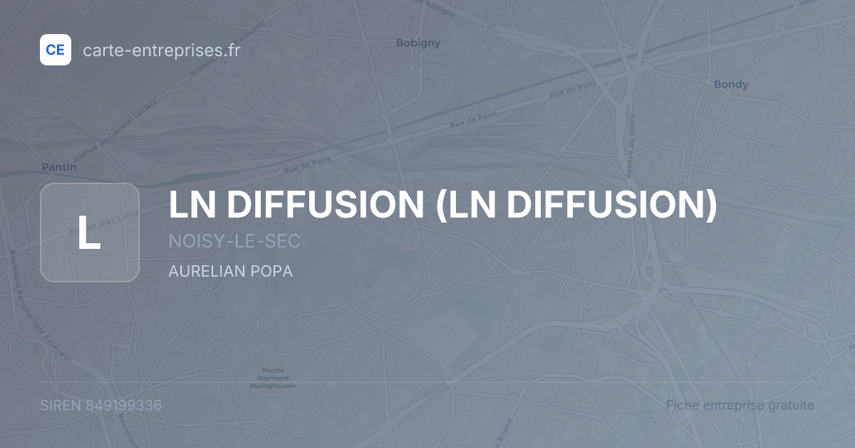 LN DIFFUSION — 849199336 — fiche entreprise