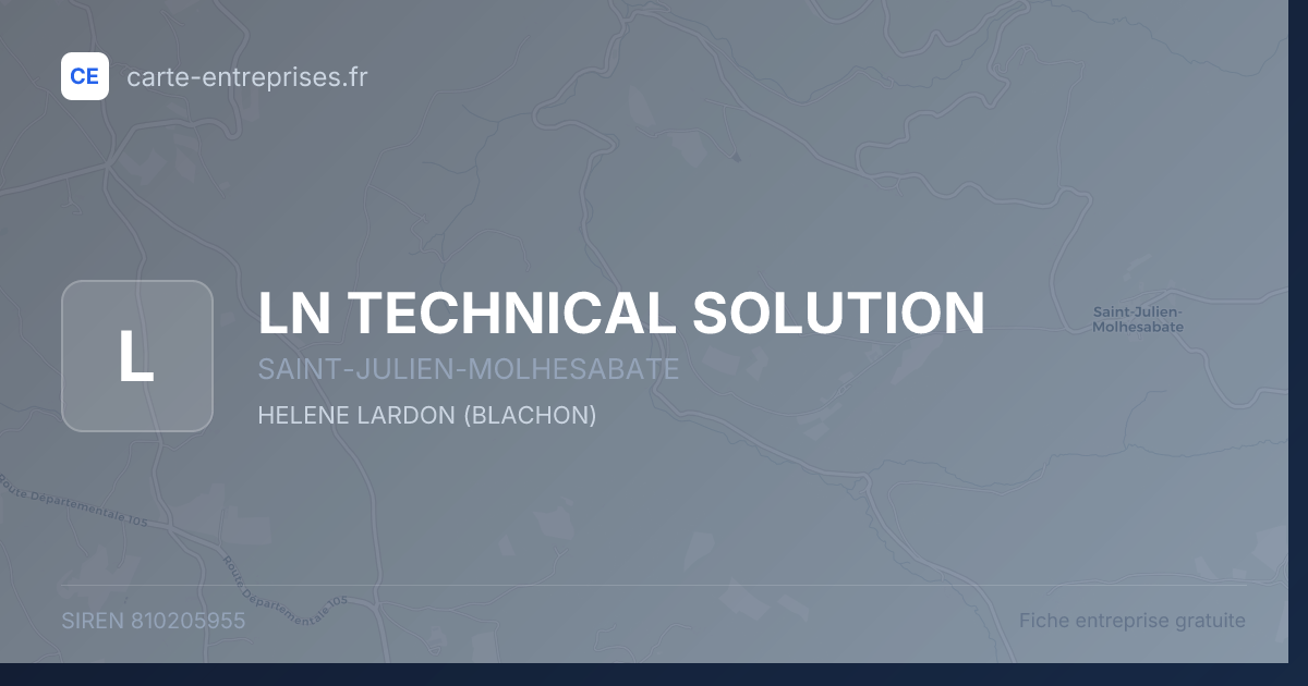 LN TECHNICAL SOLUTION — 810205955 — fiche entreprise