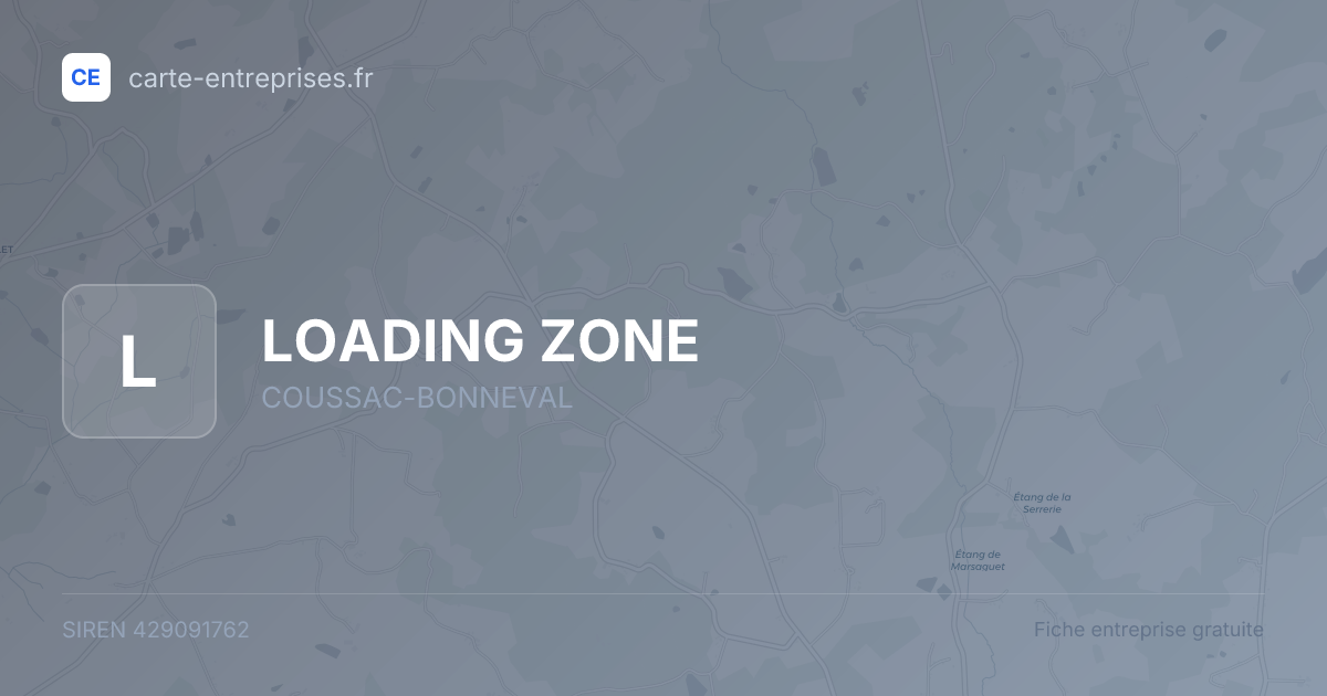 LOADING ZONE — 429091762 — fiche entreprise