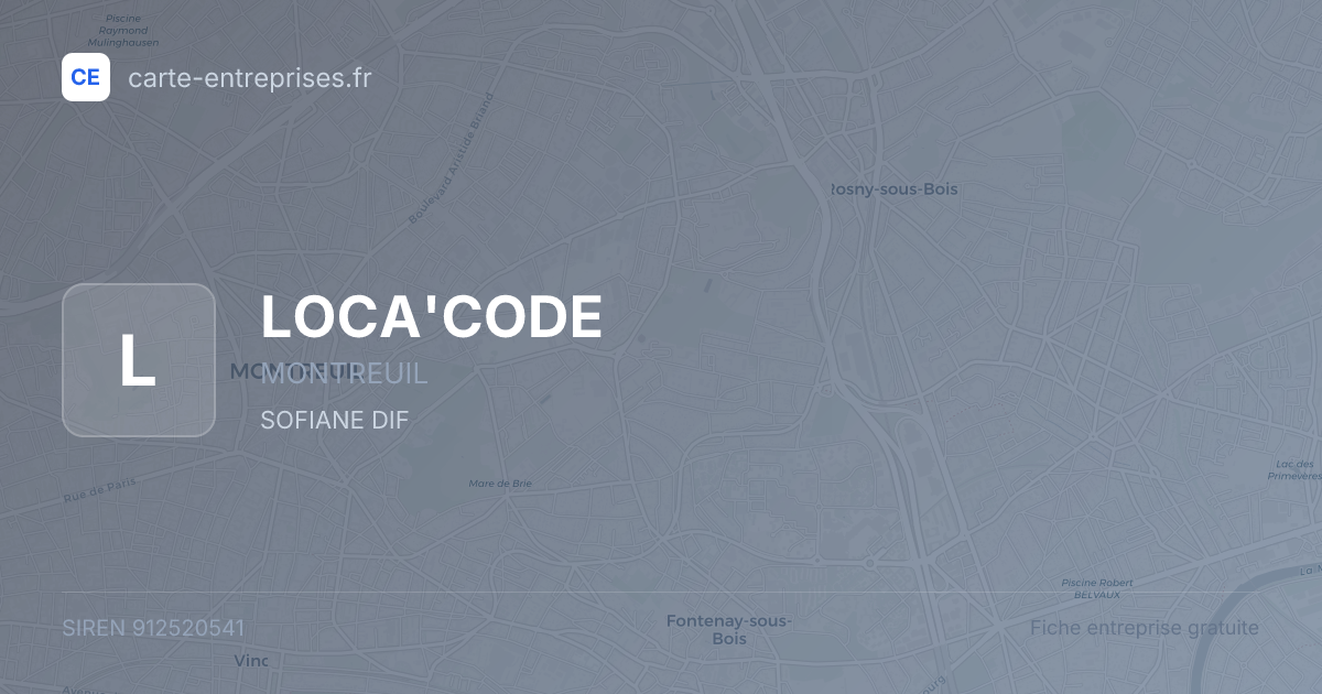 LOCA'CODE — 912520541 — fiche entreprise