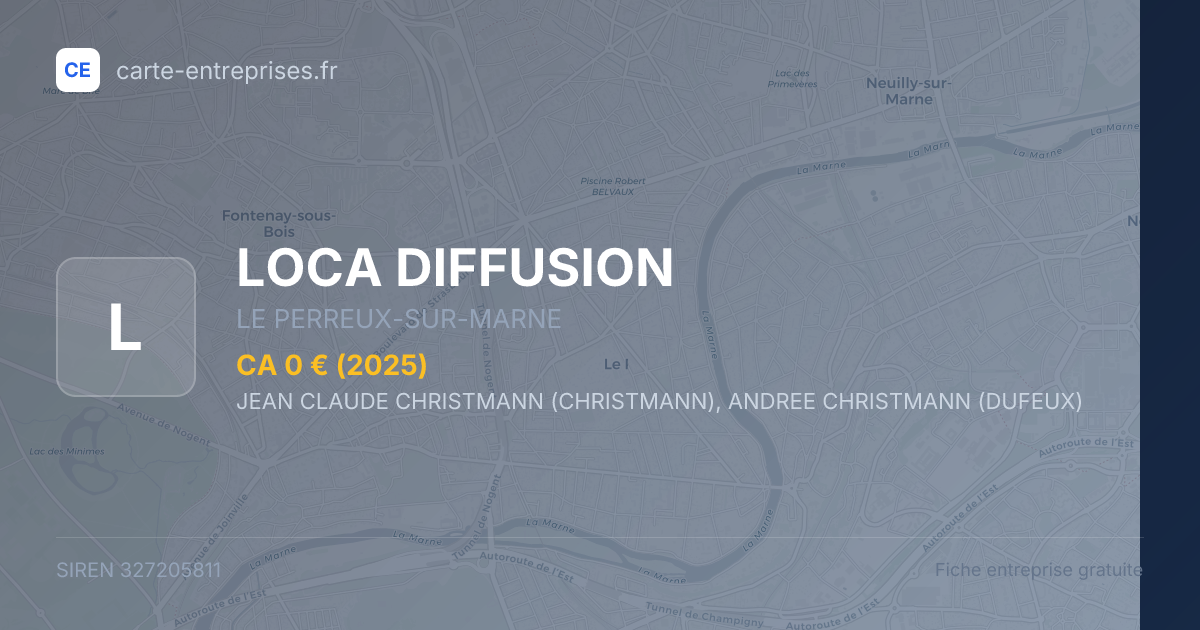 LOCA DIFFUSION — 327205811 — fiche entreprise