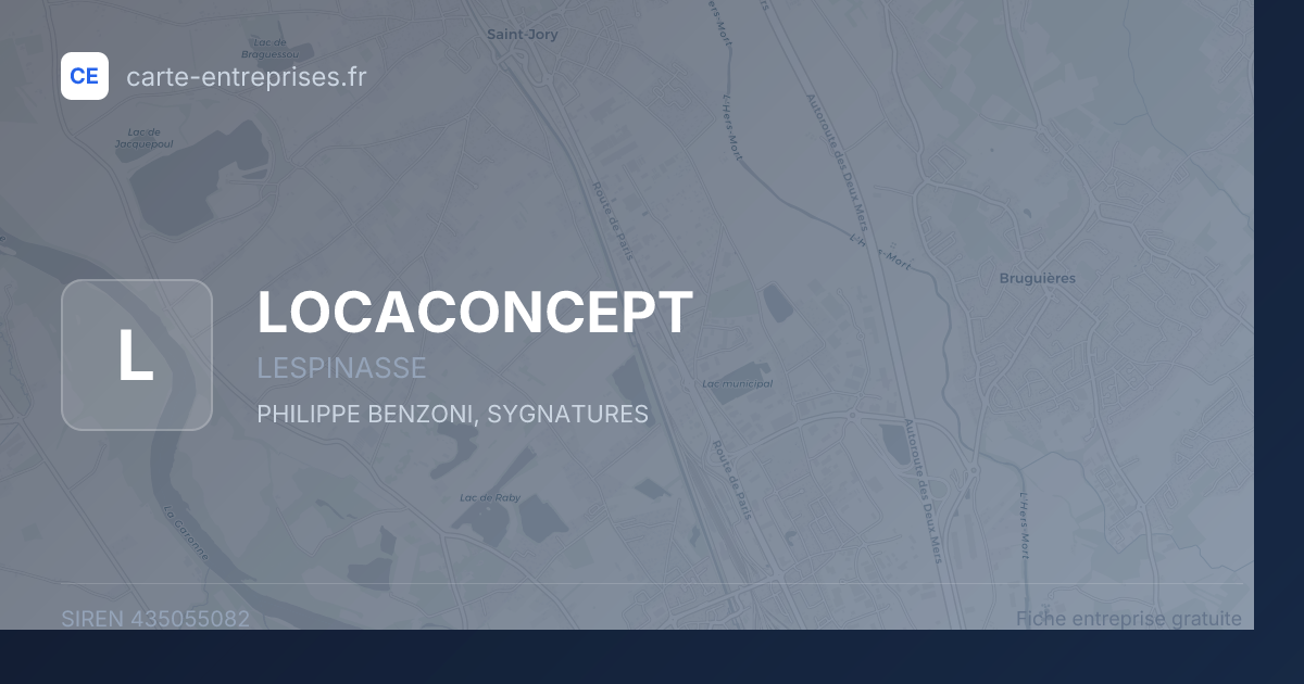 LOCACONCEPT — 435055082 — fiche entreprise
