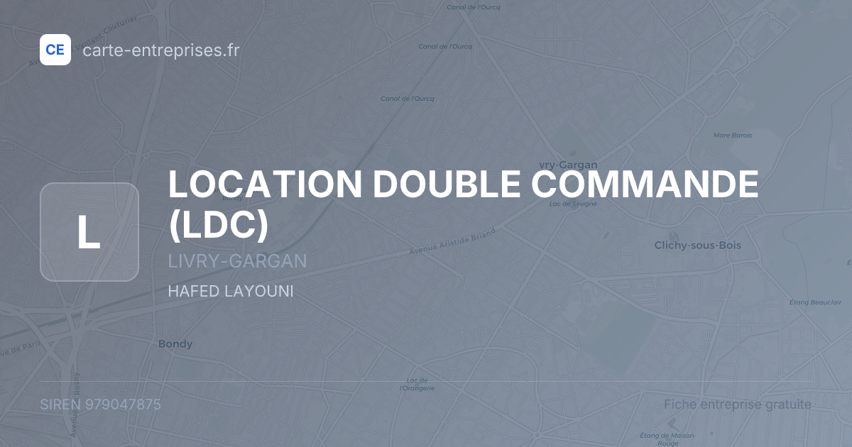 LOCATION DOUBLE COMMANDE (LDC) — 979047875 — fiche entreprise