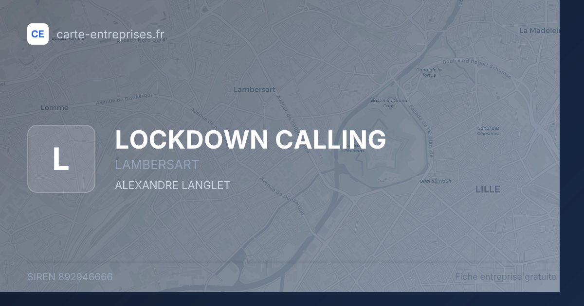 LOCKDOWN CALLING — 892946666 — fiche entreprise