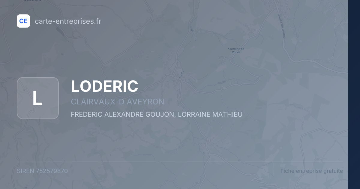 LODERIC — 752579870 — fiche entreprise