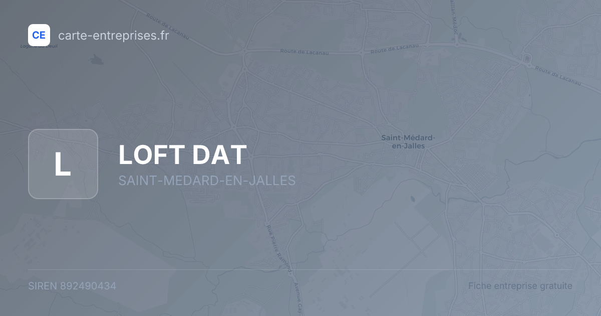 LOFT DAT — 892490434 — fiche entreprise