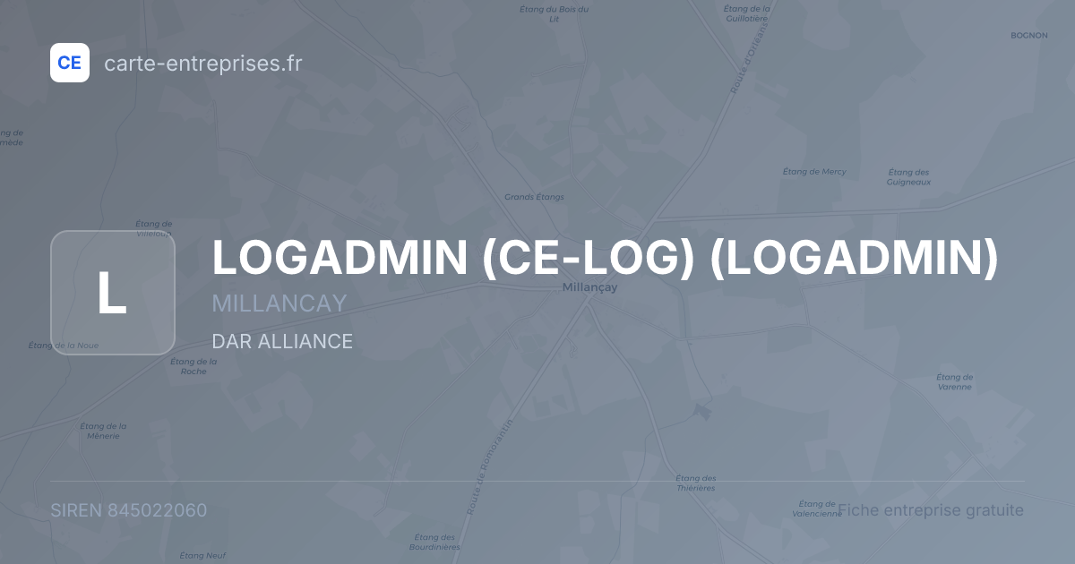 LOGADMIN (CE-LOG) (LOGADMIN) — 845022060 — fiche entreprise