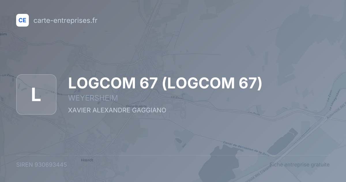 LOGCOM 67 — 930693445 — fiche entreprise