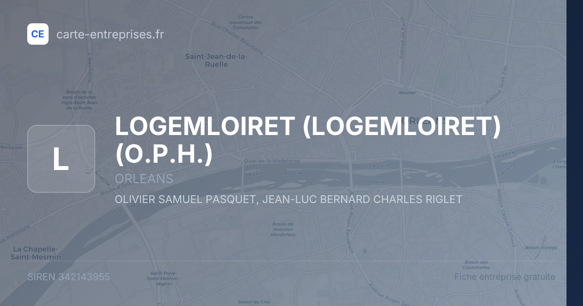 LOGEMLOIRET (LOGEMLOIRET) (O.P.H.) — 342143955 — fiche entreprise