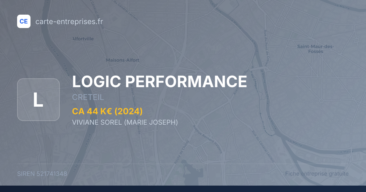 LOGIC PERFORMANCE — 521741348 — fiche entreprise
