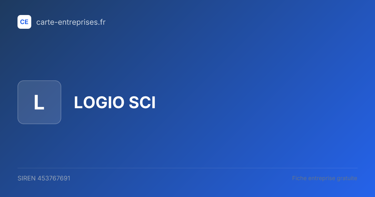 LOGIO SCI — 453767691 — fiche entreprise