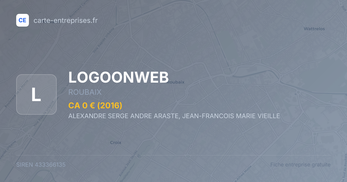 LOGOONWEB — 433366135 — fiche entreprise
